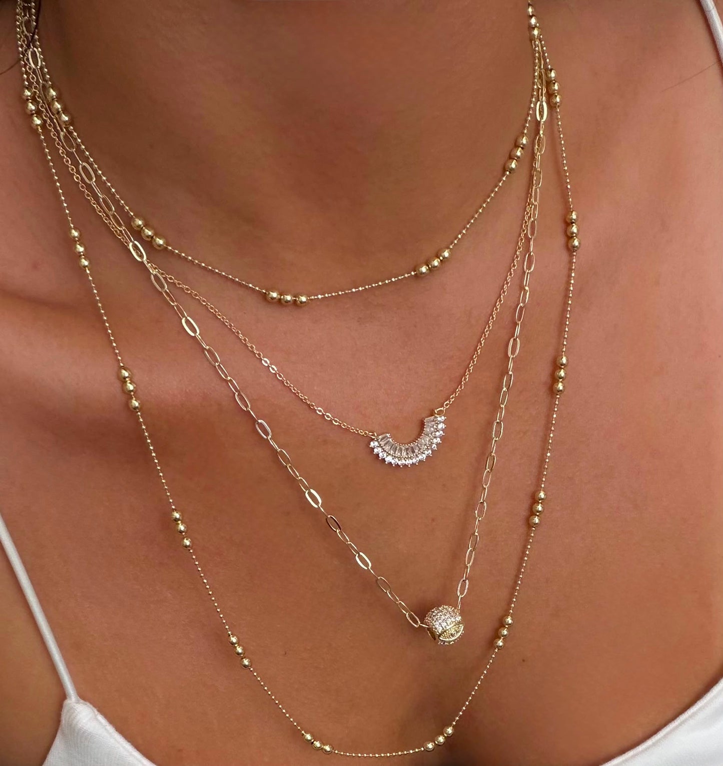 Layer Gold Set Kolye Kombin
