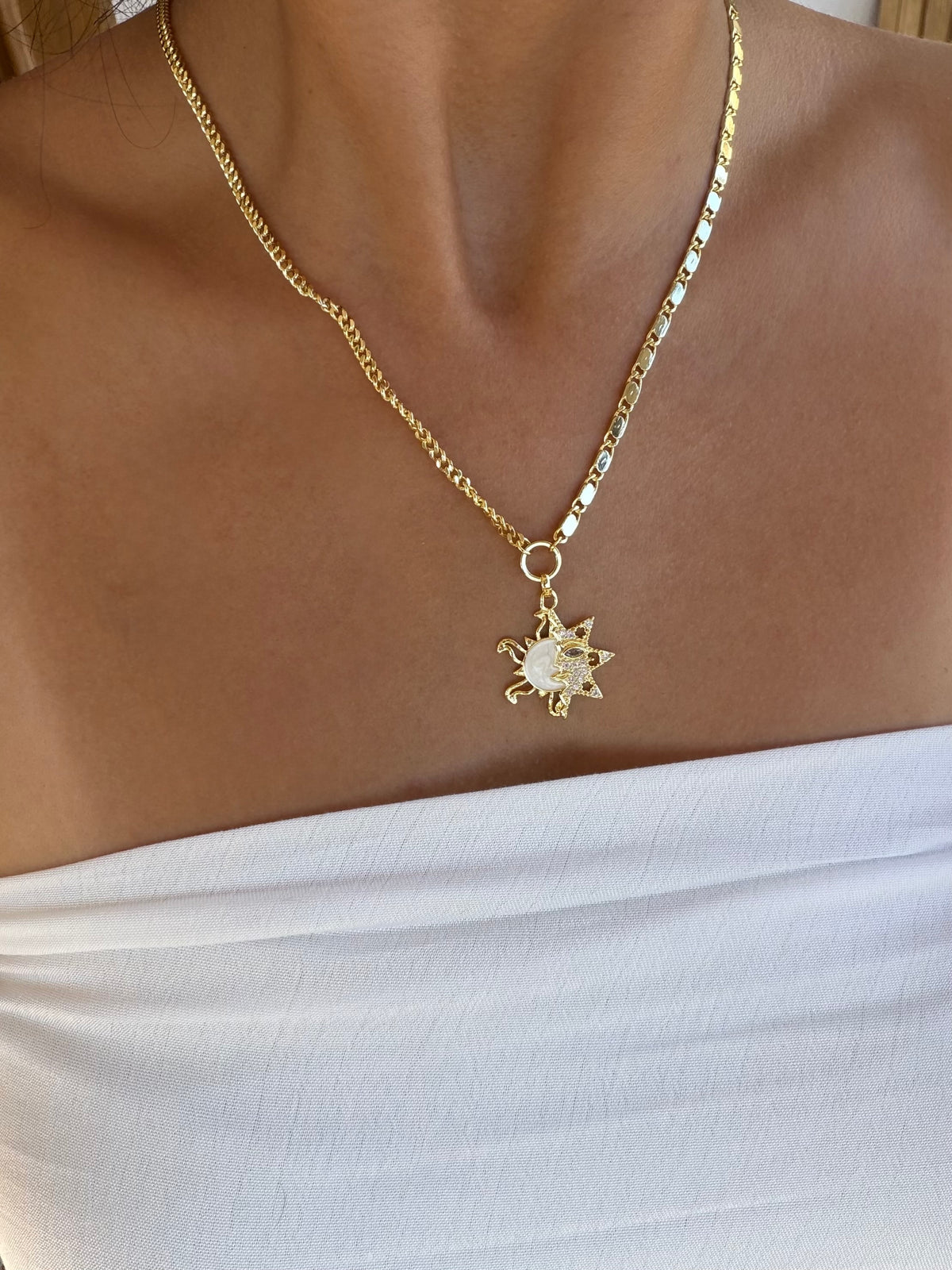 Vip 14K Güneş Kolye