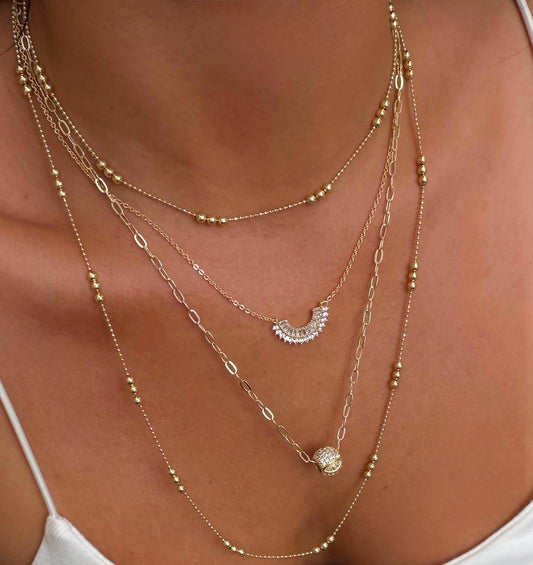 Layer Gold Set Kolye Kombin